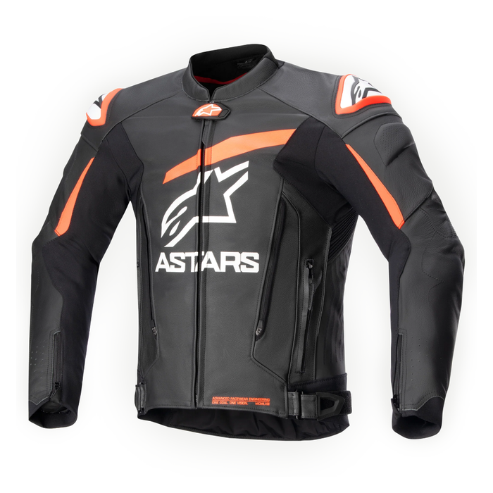 Alpinestars GP Plus V4 Leather Jacket - Black/Red/Fluo/White