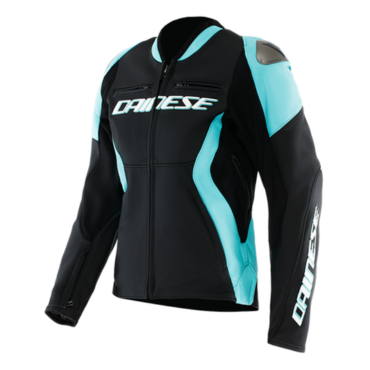 Dainese Racing 5 Leather Ladies Jacket - Black/Water