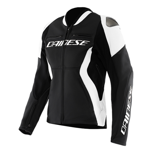 Dainese Racing 5 Leather Ladies Jacket - Black/White